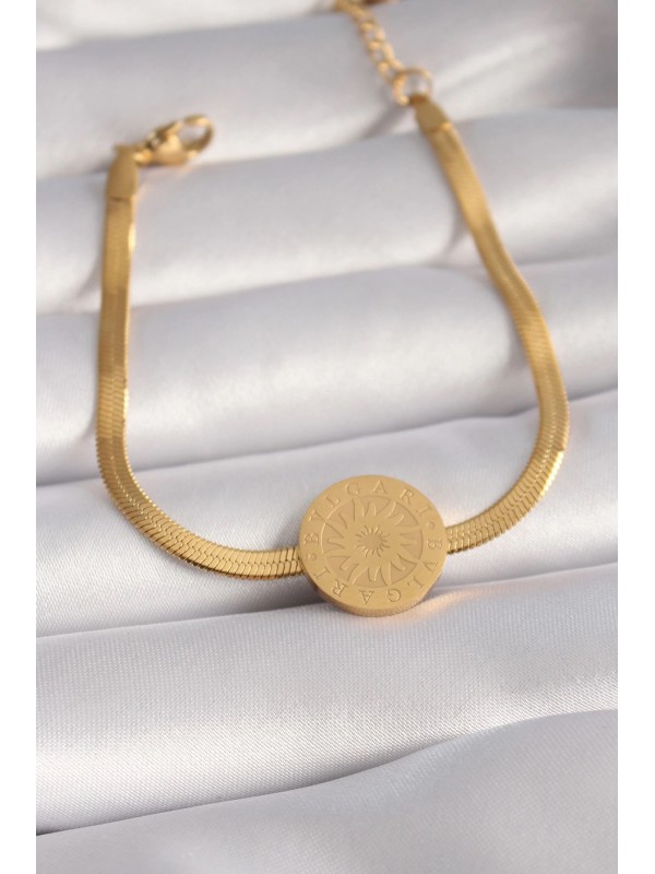 Çelik Kadın Bileklik Zincir 316L Gold Renk İtalyan&hellip;