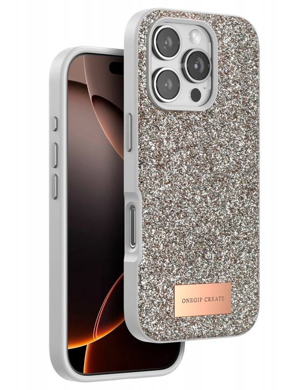 İPhone 16 Pro Max Bright Simli Kapak - Gold&hellip;