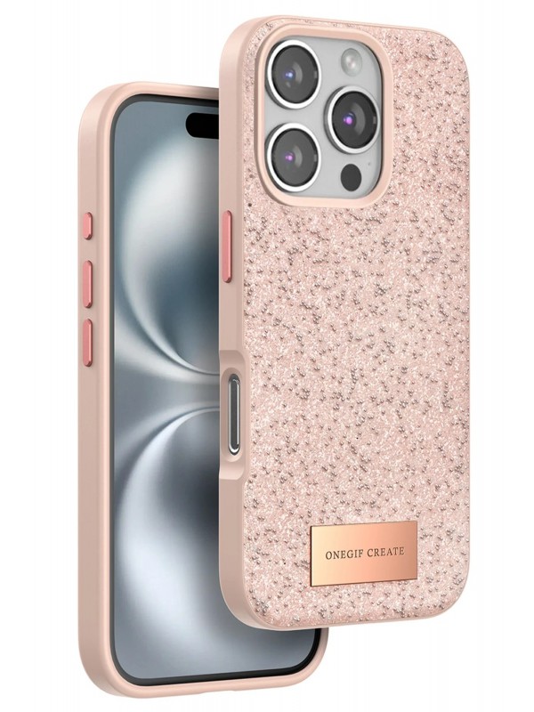 İPhone 16 Pro Max Bright Simli Kapak - Pembe&hellip;