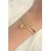 Çelik Bileklik Kalp 316L Gold Renk İtalyan Zincirli Çelik Bileklik Kalp 316L Gold Renk İtalyan Zincirli
