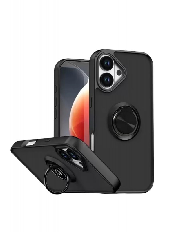Yüzüklü İPhone 17 Montreal Silikon Kapak - Siyah&hellip;