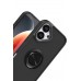Yüzüklü İPhone 17 Montreal Silikon Kapak - Siyah