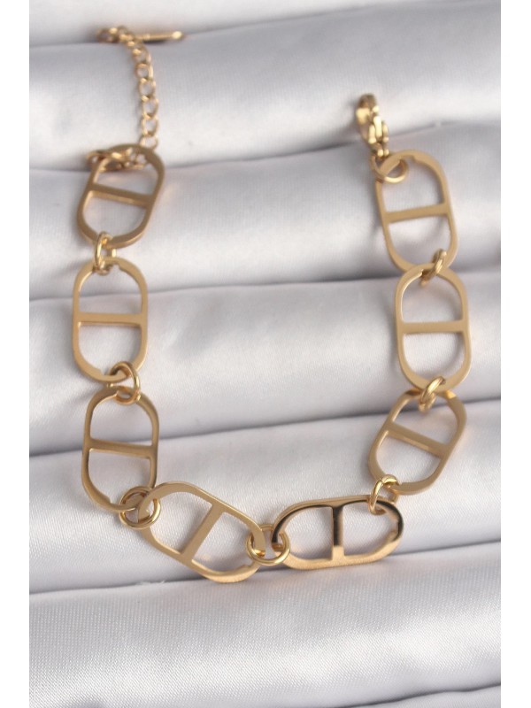 Çelik Kadın Bileklik 316L Gold Renk&hellip;