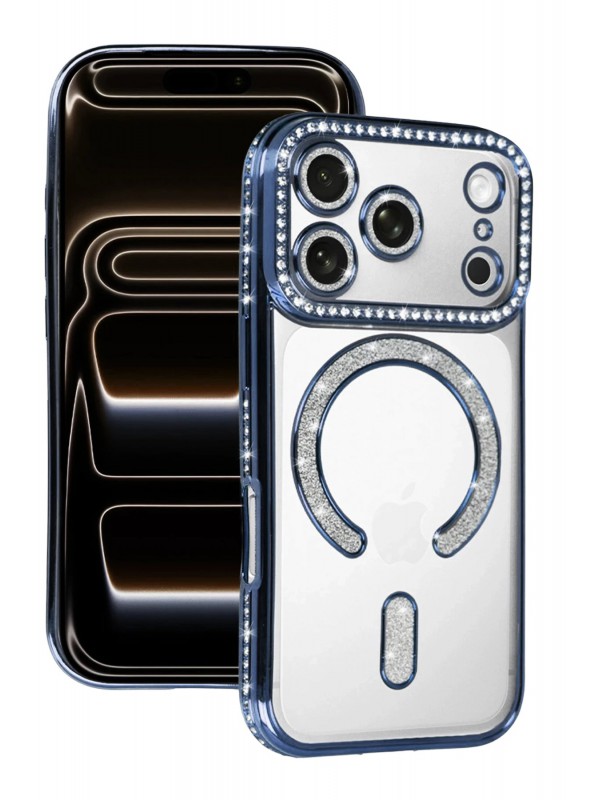 İPhone 17 Pro Joke Simli Magneticsafe Kılıf - Mavi&hellip;