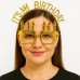 Altın Gözlük İt 39 S My Birthday Yazılı Taç Ve Mum