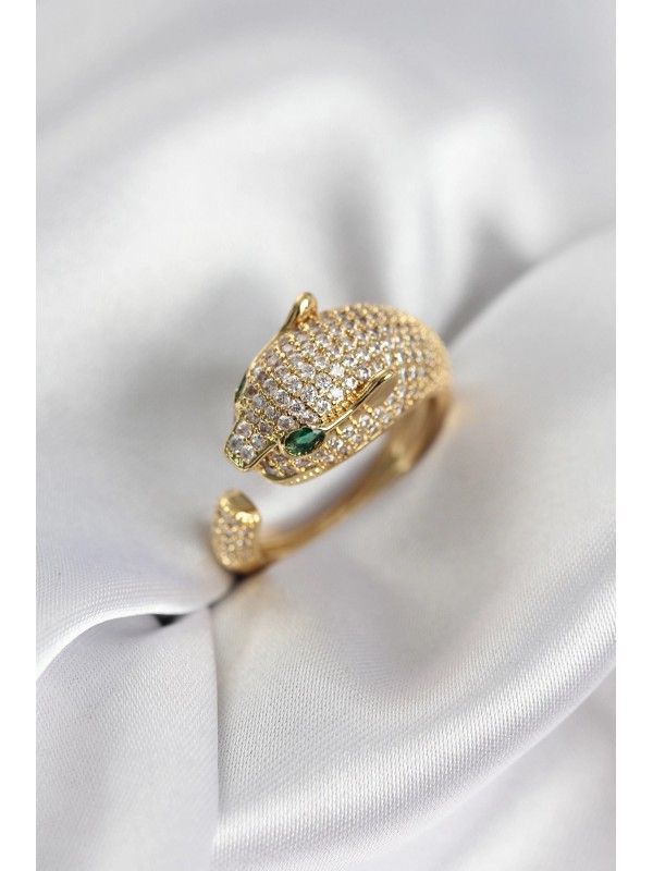Kadın Yüzük Taşlı Jaguar Gold Renk Zirkon&hellip;