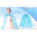Karlar Ülkesi Elsa Frozen Mavi Pelerin 80 Kar Desenli Karlar Ülkesi Elsa Frozen Mavi Pelerin 80 Kar Desenli