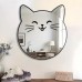 Kırılmaz Pleksi Gülen Kedi Duvar Aynası - 35x35 Çocuk