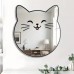 Kırılmaz Pleksi Gülen Kedi Duvar Aynası - 35x35 Çocuk