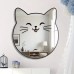 Kırılmaz Pleksi Gülen Kedi Duvar Aynası - 35x35 Çocuk