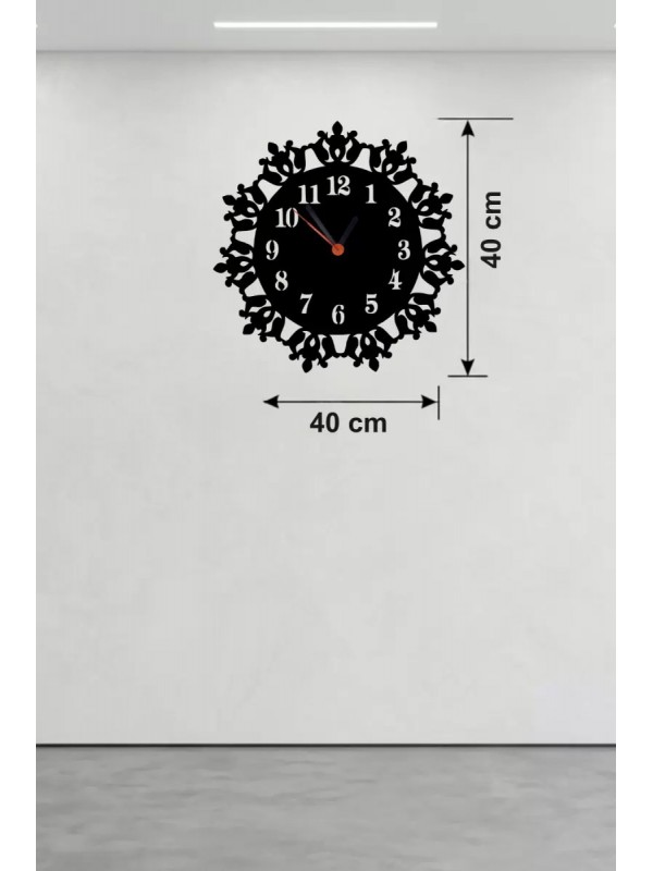 Vintage Klasik Floral Desenli Ahşap Duvar Saati -&hellip;