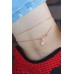 Taşlı Kristal Rose Renk Çift Zincirli Hal