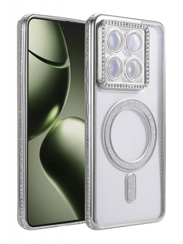 Gümüş Mi 14T Pro Joke Simli Magneticsafe Kılıf -&hellip;