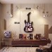 Modern Rock Serisi Siyah Lazer Kesim Gitar Figürlü Modern Rock Serisi Siyah Lazer Kesim Gitar Figürlü