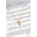Çelik Altın Kolye 316L Gold Renk Külçe