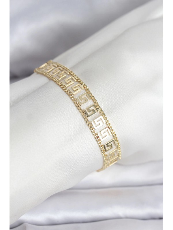 Çelik Kadın Bileklik 316L Gold Renk Labirent… Çelik Kadın Bileklik 316L Gold Renk Labirent…
