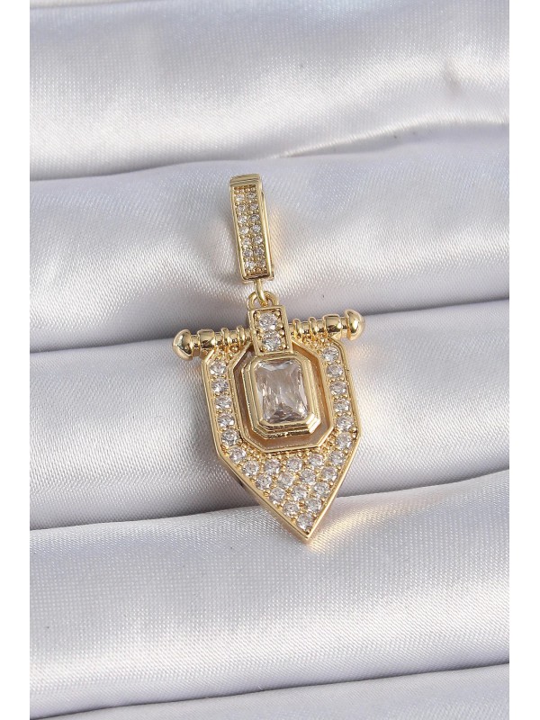 Baget Taşlı Pirinç Gold Renk Zirkon Ajda Charm&hellip;