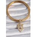 Baget Taşlı Pirinç Gold Renk Zirkon Ajda Charm
