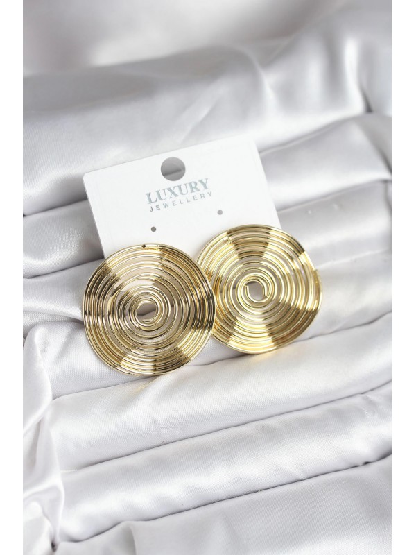 Kadın Küpe Pirinç Gold Renk Circle&hellip;