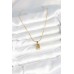 Çelik Altın Kolye 316L Gold Renk Mini Külçe