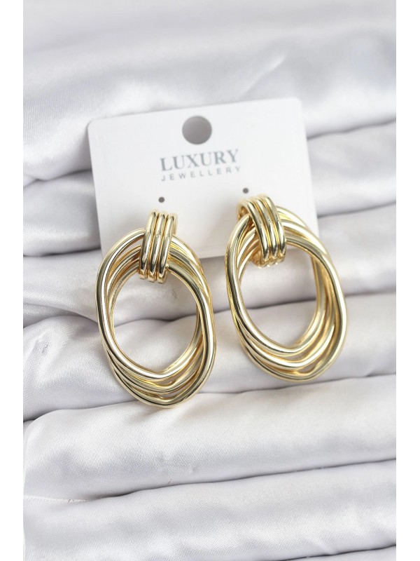 Kadın Küpe Vintage Pirinç Gold Renk Damla&hellip;