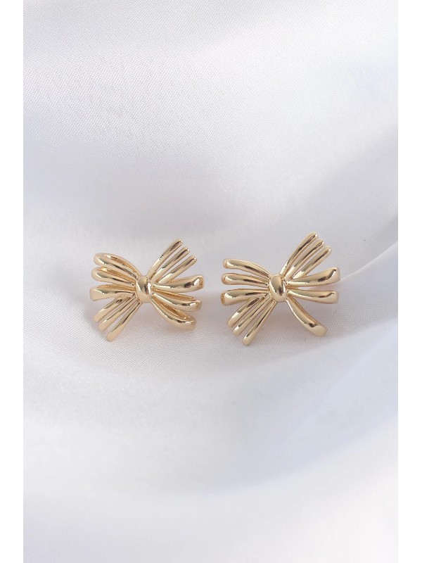 Küpe Pirinç Gold Renk Fiyonk&hellip;