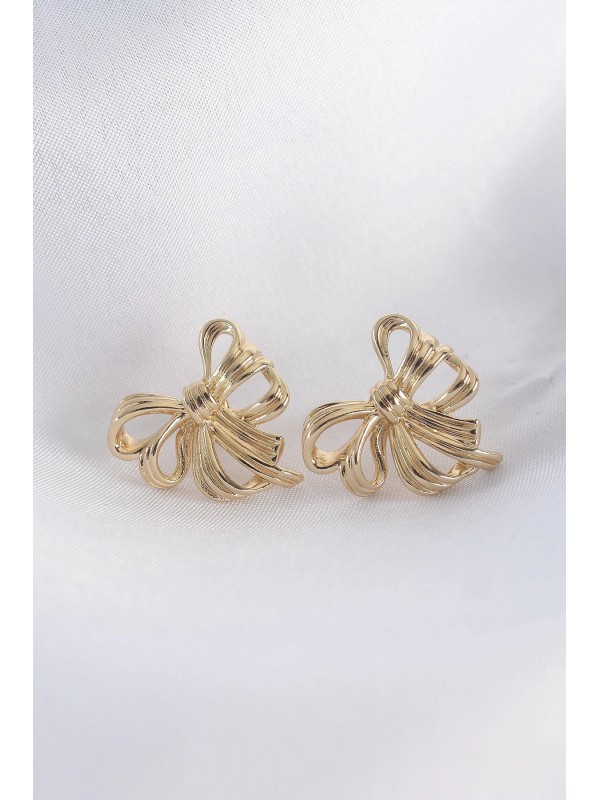Küpe Pirinç Gold Renk Fiyonk&hellip;