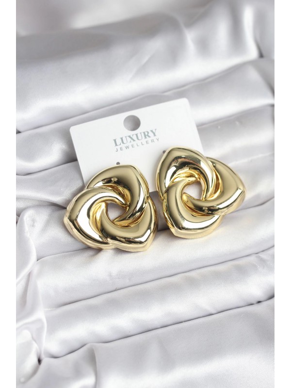 Kadın Küpe Vintage Pirinç Gold Renk Geometrik… Kadın Küpe Vintage Pirinç Gold Renk Geometrik…