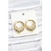 Kadın Küpe Vintage Pirinç Gold Renk Halka Sarmal Kadın Küpe Vintage Pirinç Gold Renk Halka Sarmal