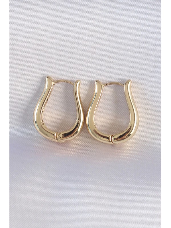 Küpe Pirinç Gold Renk İçi Boş Gül&hellip;