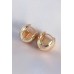 Küpe Pirinç Gold Renk İçi Boş Minimal Topçuk Küpe Pirinç Gold Renk İçi Boş Minimal Topçuk