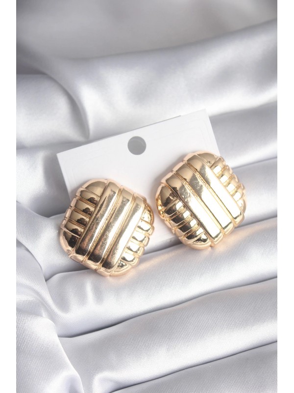 Kadın Küpe Pirinç Gold Renk İşleme Detay&hellip;