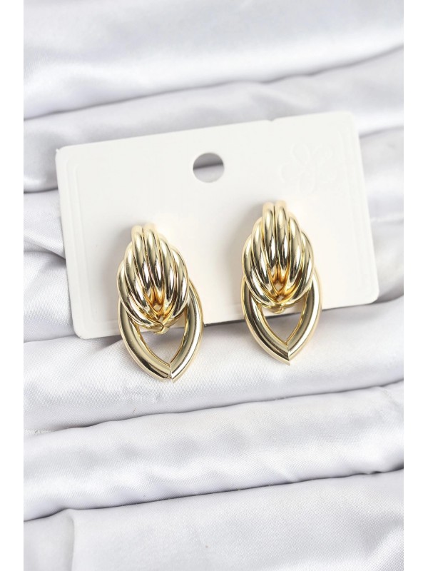 Kadın Küpe Vintage Pirinç Gold Renk Sarmal Damla… Kadın Küpe Vintage Pirinç Gold Renk Sarmal Damla…