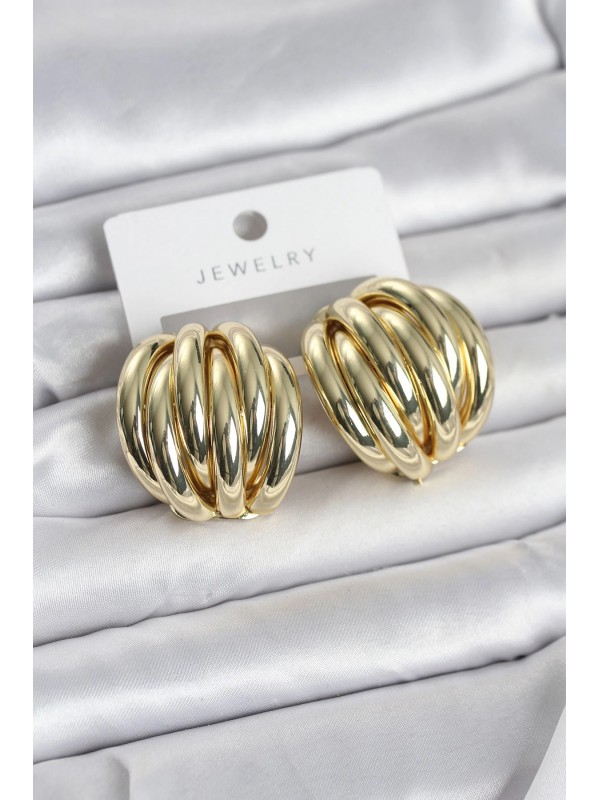 Kadın Küpe Vintage Pirinç Gold Renk&hellip;