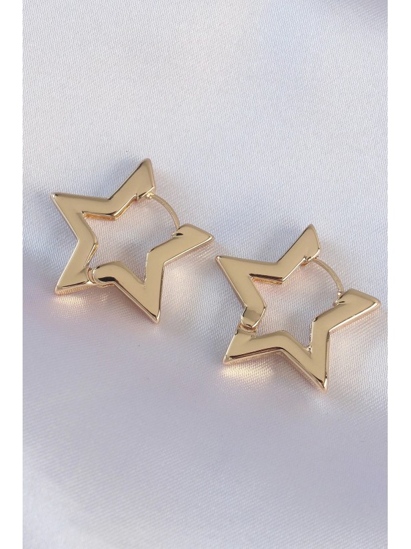 Küpe Pirinç Gold Renk Yıldız&hellip;
