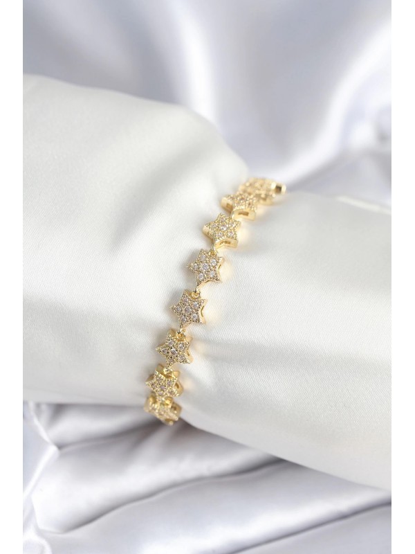 Kadın Bileklik Pirinç Gold Renk Yıldız&hellip;