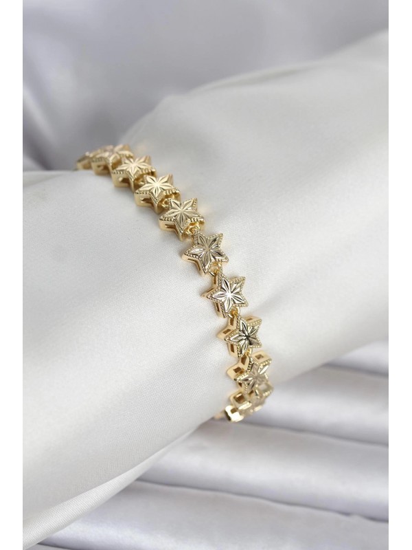 Kadın Bileklik Pirinç Gold Renk Yıldız&hellip;