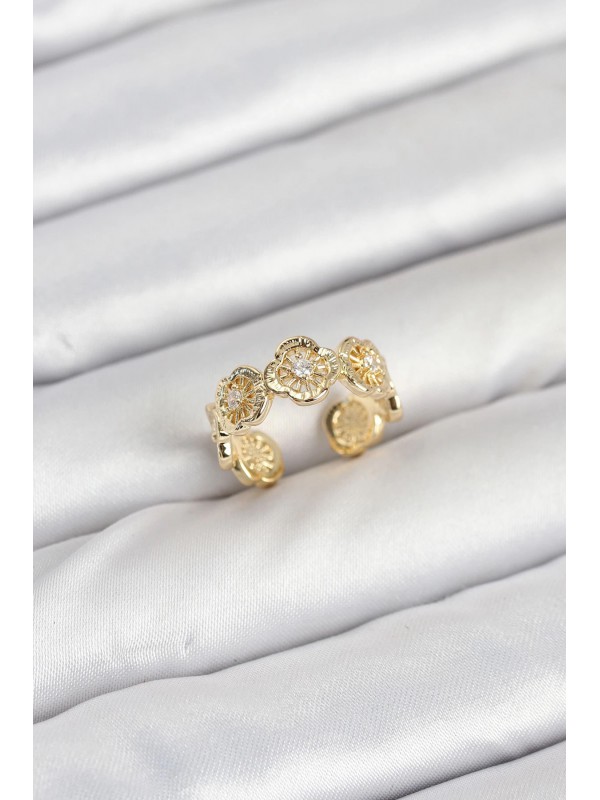 Kadın Yüzük Pirinç Gold Renk Yonca… Kadın Yüzük Pirinç Gold Renk Yonca…