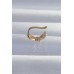 Kaplama Küpe Taş Pirinç Gold Renk Zirkon Earcuff