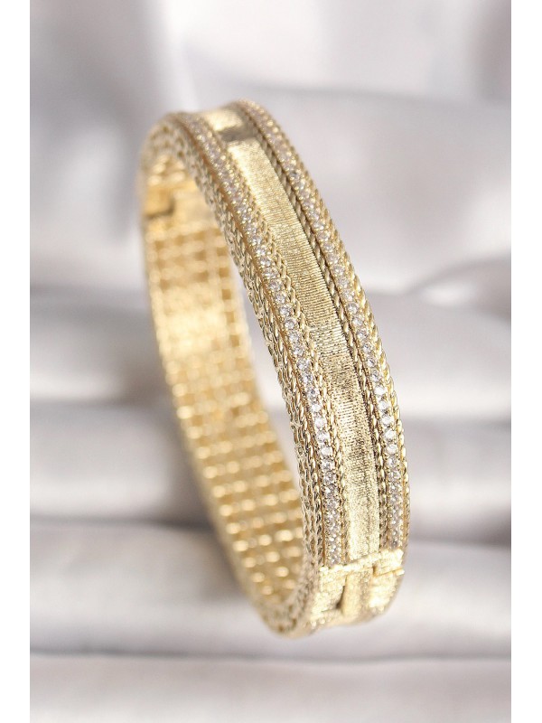 Bileklik Taşlı Pirinç Gold Renk Zirkon&hellip;