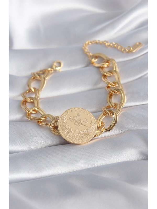 Çelik Altın Kadın Bileklik 316L Gold Renk Reşat&hellip;