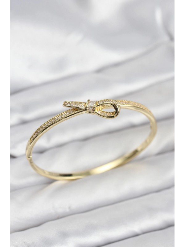 Kadın Bileklik Taşlı Pirinç Gold Renk Zirkon Fiyonk&hellip;