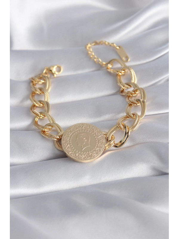 Çelik Altın Kadın Bileklik 316L Gold Renk Tam Samanyolu&hellip;