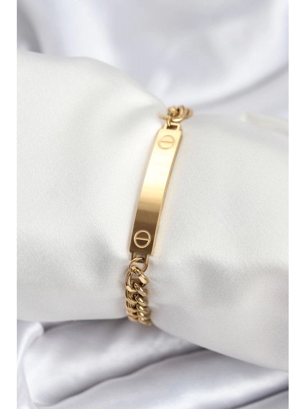 Çelik Kadın Bileklik 316L Gold Renk Yazı Yazmaya Uygun… Çelik Kadın Bileklik 316L Gold Renk Yazı Yazmaya Uygun…