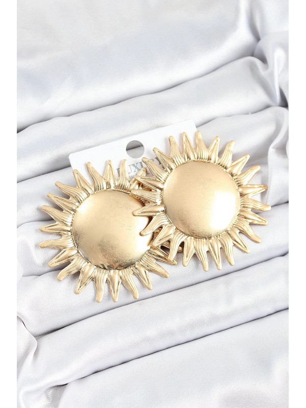 Kadın Küpe Pirinç Güneş Gold Renk… Kadın Küpe Pirinç Güneş Gold Renk…