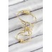 Küpe Pirinç Halkalı Gold Renk Kıkırdak Küpe Pirinç Halkalı Gold Renk Kıkırdak