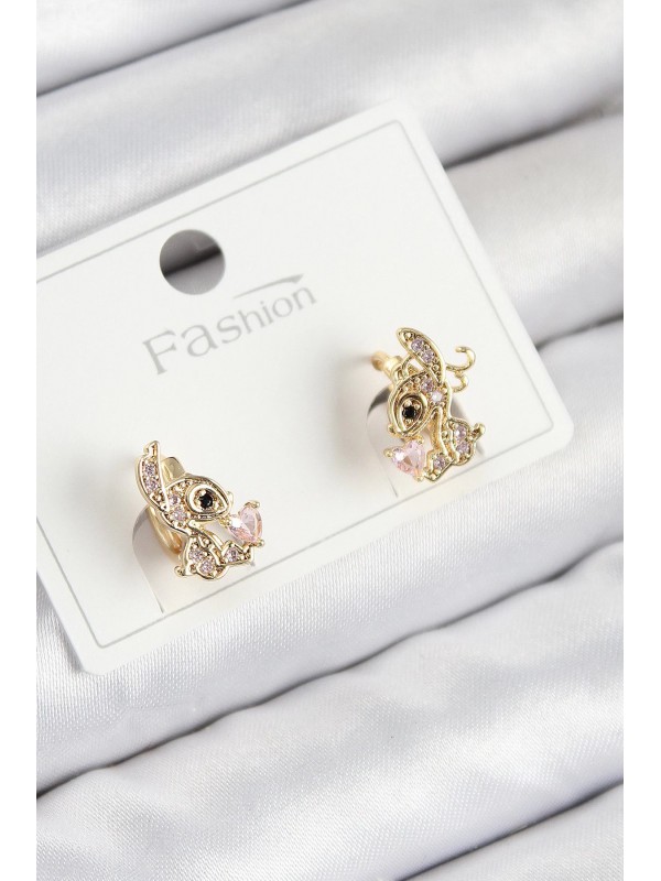 Küpe Taşlı Pirinç Zirkon Ceylan Gold Renk Çocuk… Küpe Taşlı Pirinç Zirkon Ceylan Gold Renk Çocuk…