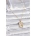 Çelik Kadın Kolye Zincir Taşlı 316L Gold Renk Koç Çelik Kadın Kolye Zincir Taşlı 316L Gold Renk Koç