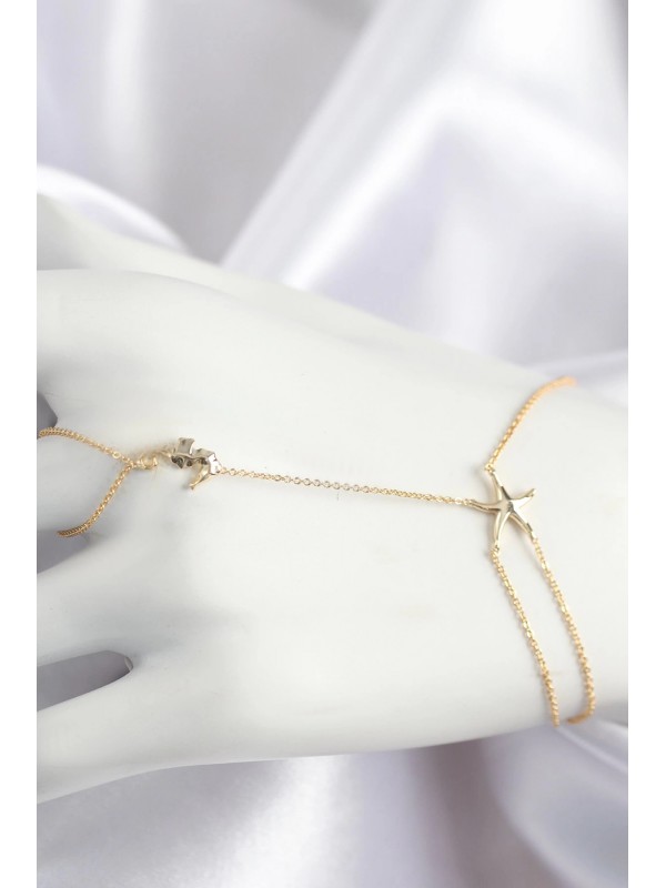 Taşlı Pirinç Zirkon Deniz Atı Ve Yıldız Gold Renk&hellip;