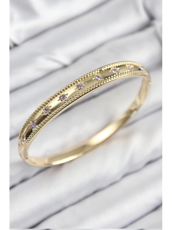 Kadın Taşlı Pirinç Zirkon Kutup Yıldızı Gold Renk&hellip;